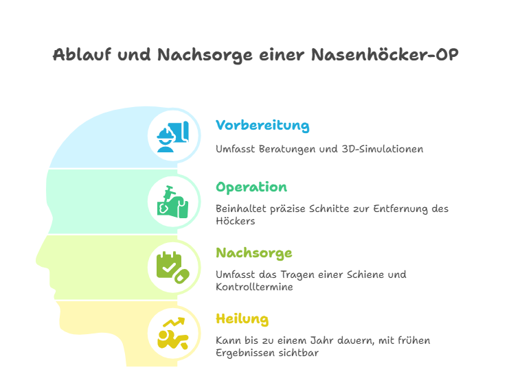 Ablauf und Nachsorge einer Nasenhöcker-OP 
